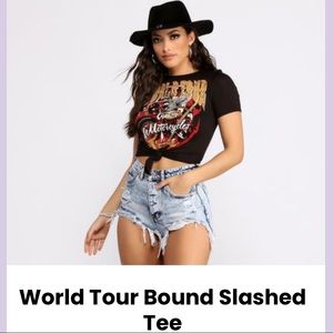 WORLD TOUR BOUND SLASHED TEE